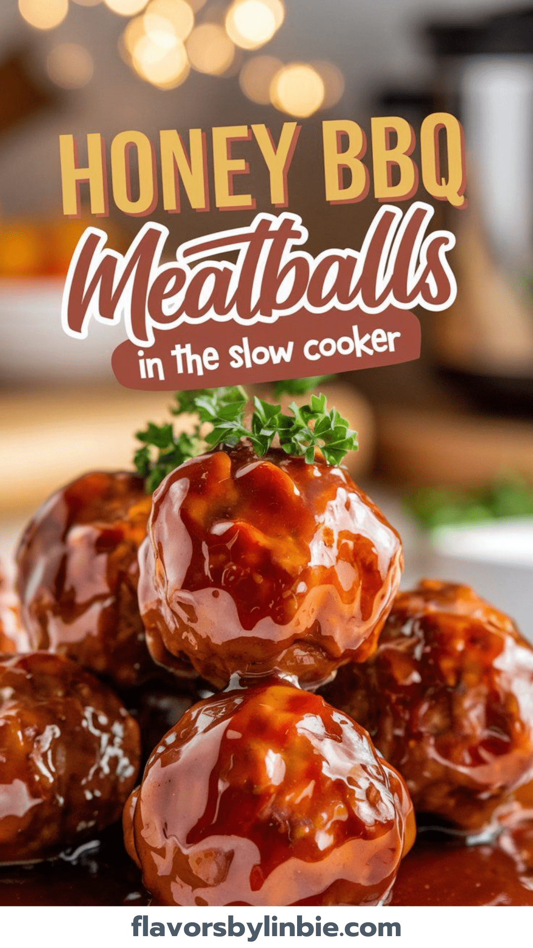 Honey BBQ Meatballs in the Slow Cooker