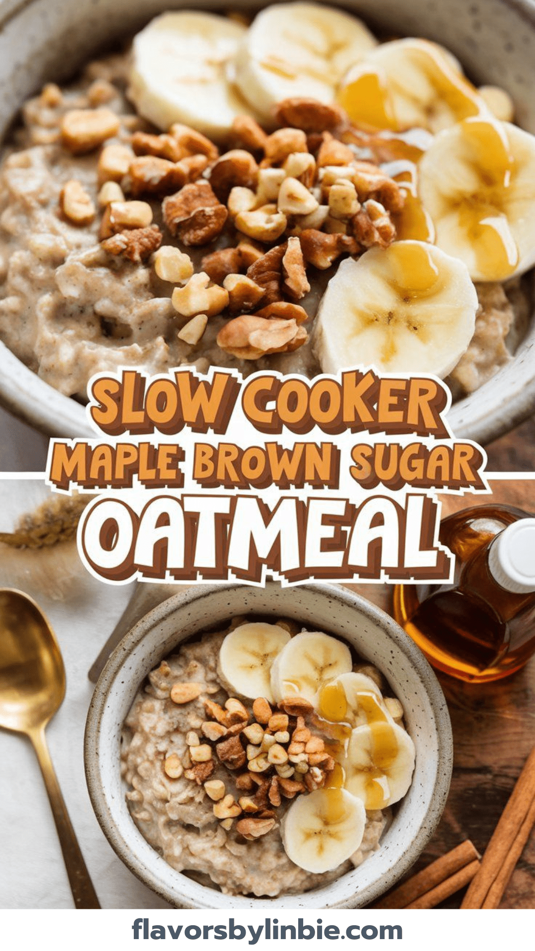 Slow Cooker Maple Brown Sugar Oatmeal