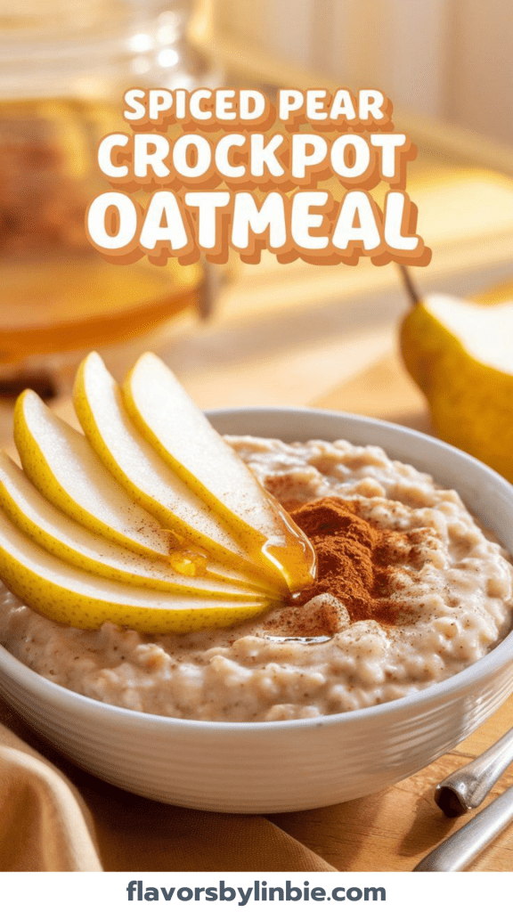 Spiced Pear Crockpot Oatmeal