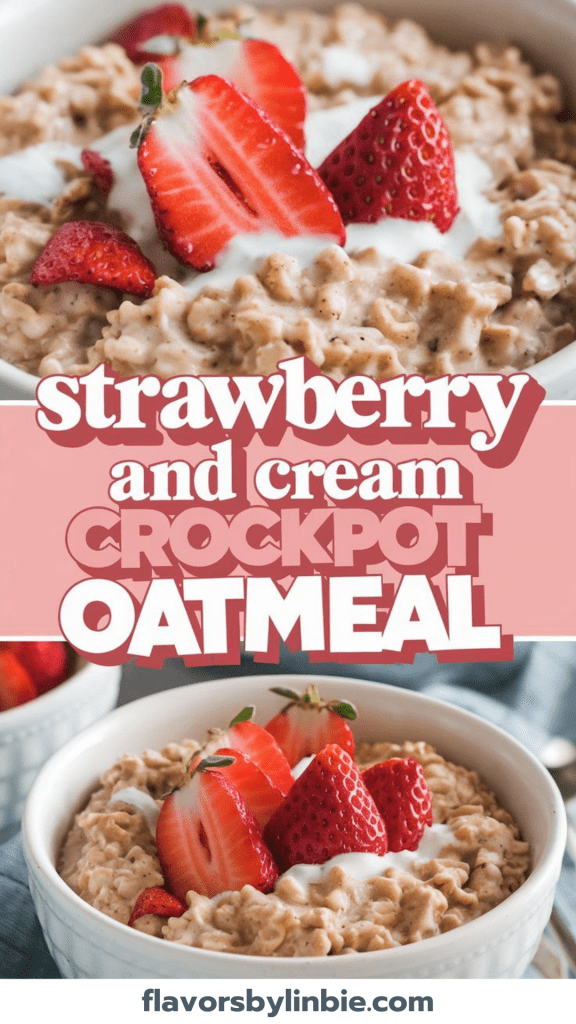 Strawberry and Cream Crockpot Oatmeal