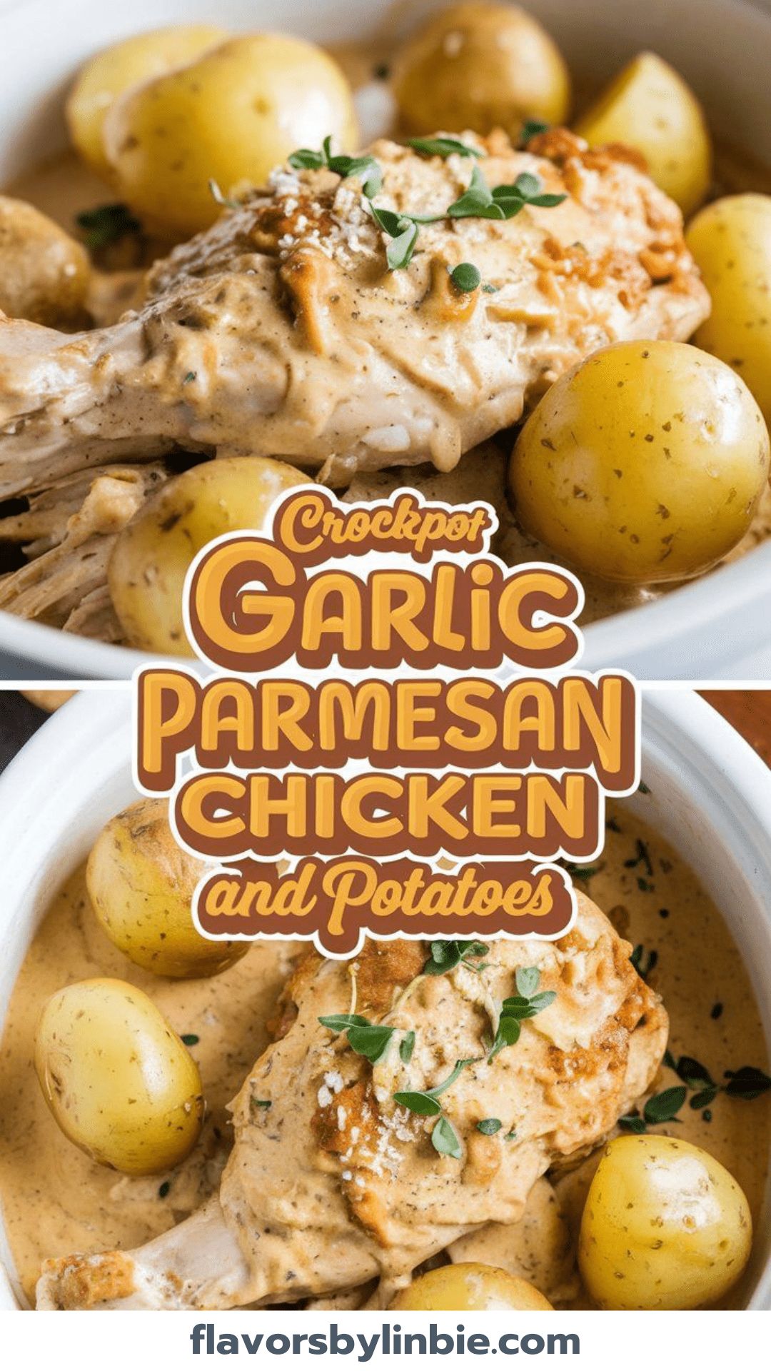 Crockpot Garlic Parmesan Chicken and Potatoes