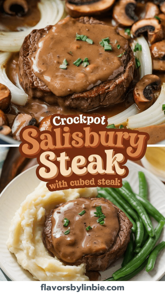 Crockpot Salisbury Steak with Cubed Steak