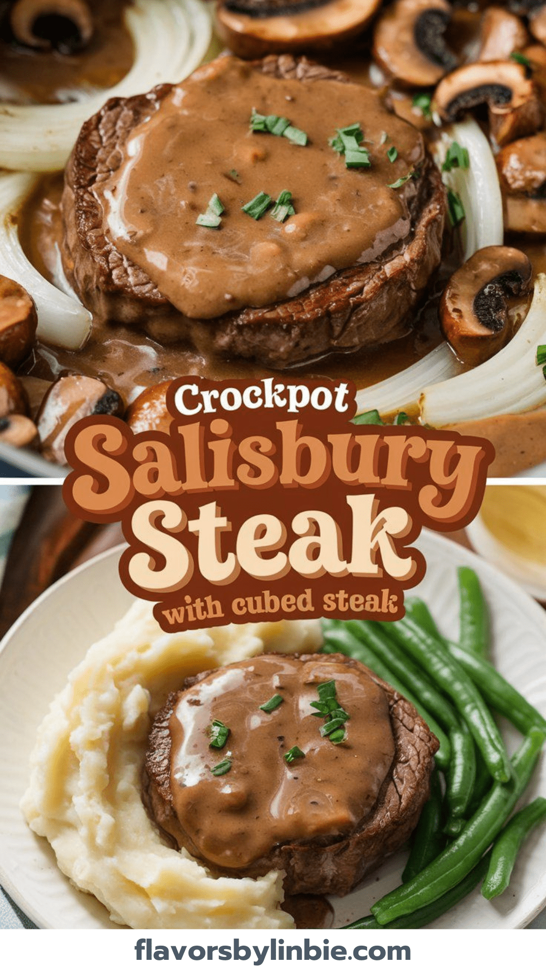 Cozy Crockpot Salisbury Steak with Cubed Steak