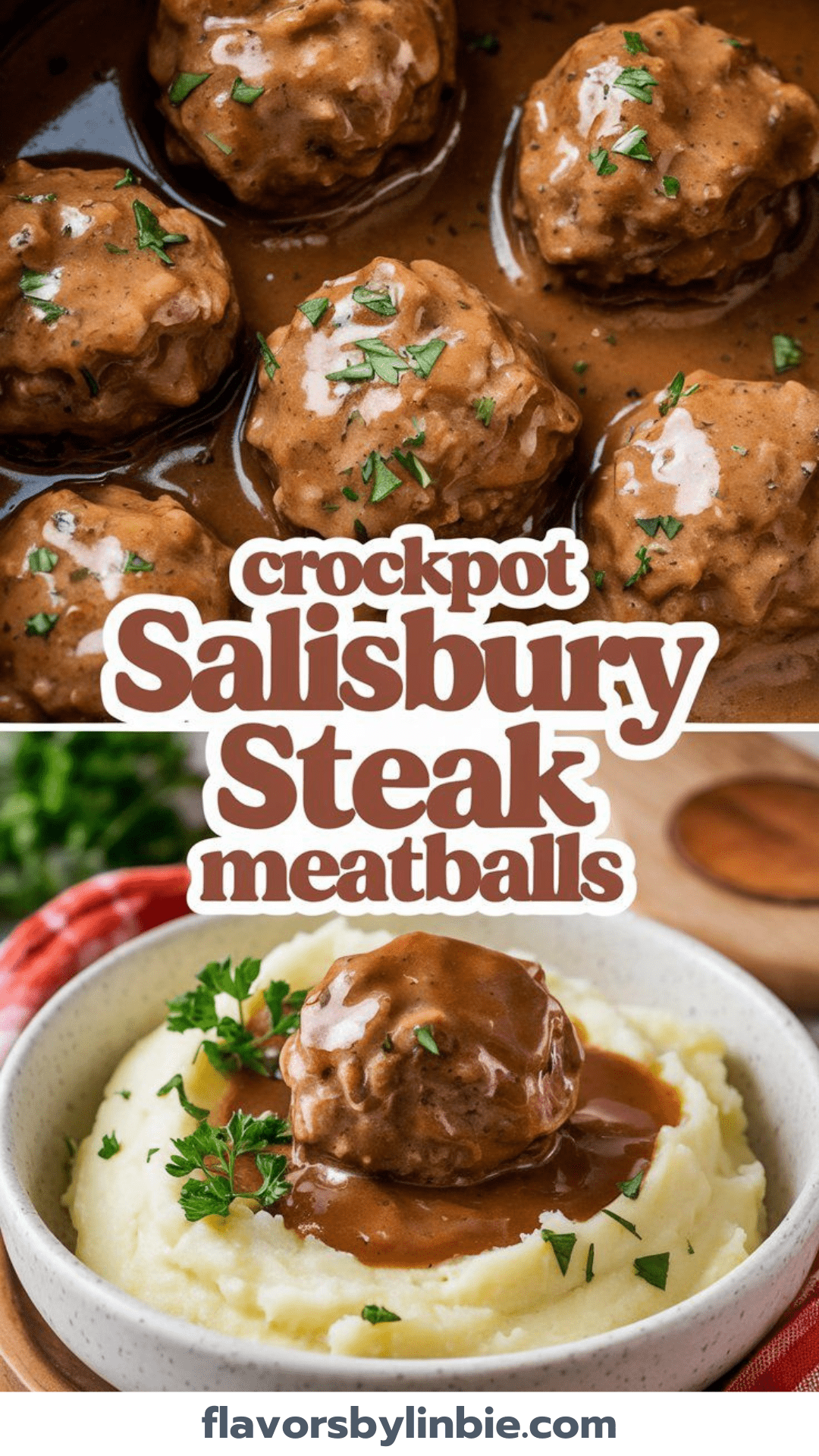 Easy Crockpot Salisbury Steak Meatballs