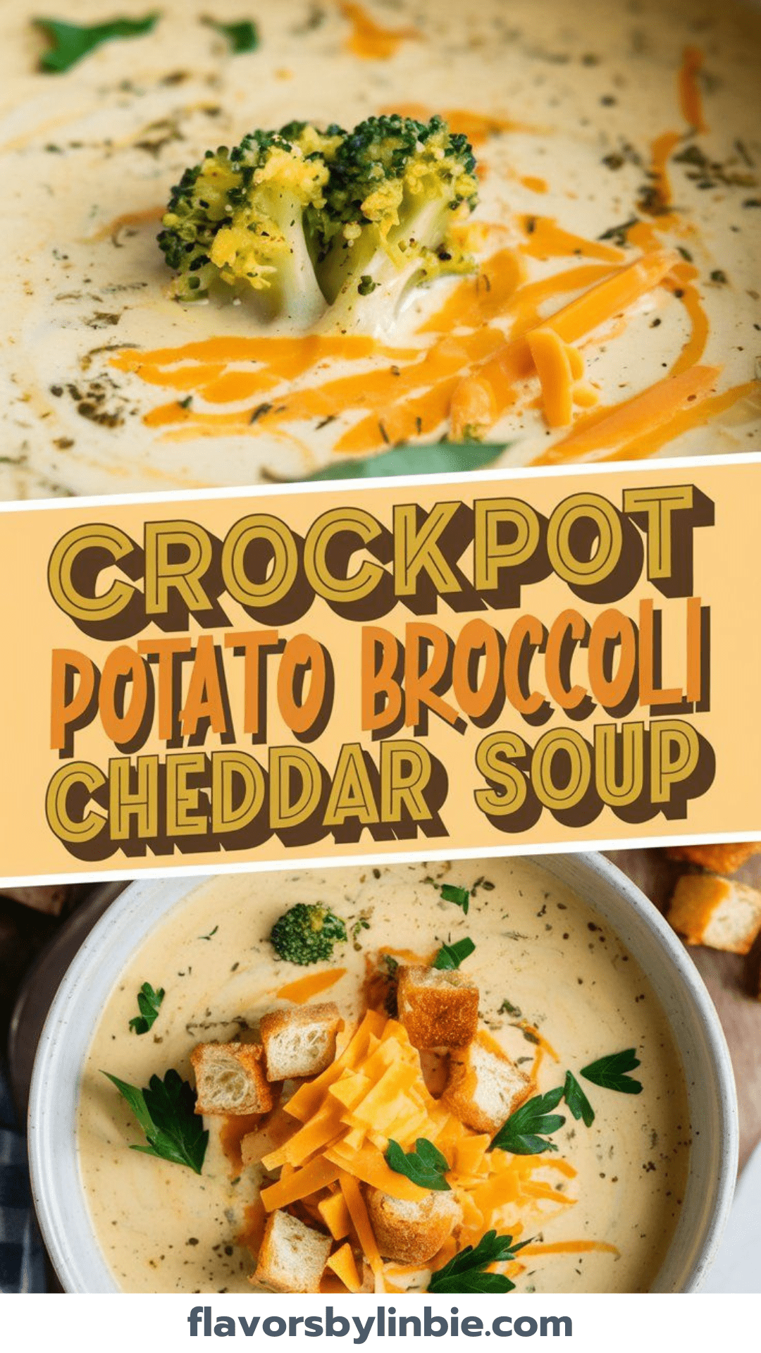 Crockpot Potato Broccoli Cheddar Soup