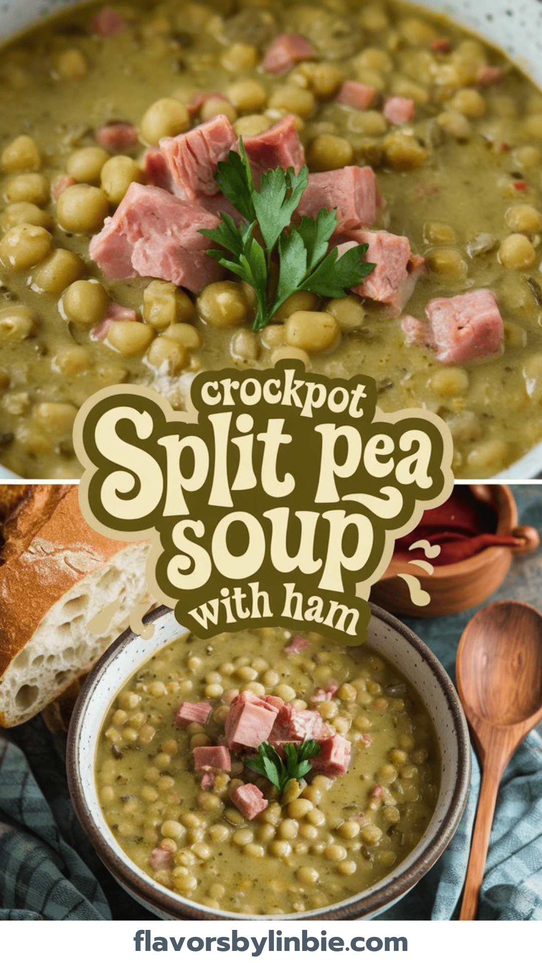 Cozy Crockpot Split Pea Soup with Ham 🍵