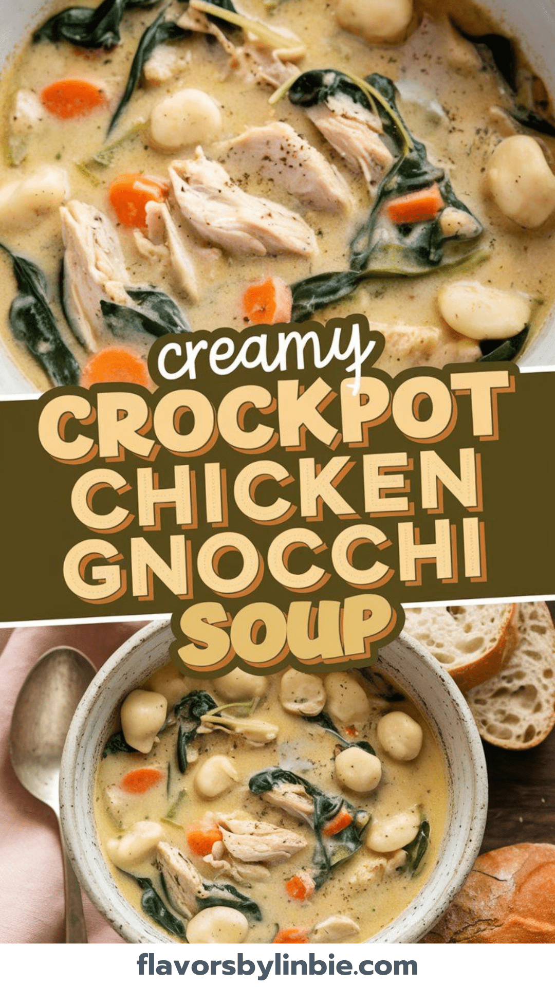 Creamy Crockpot Chicken Gnocchi Soup