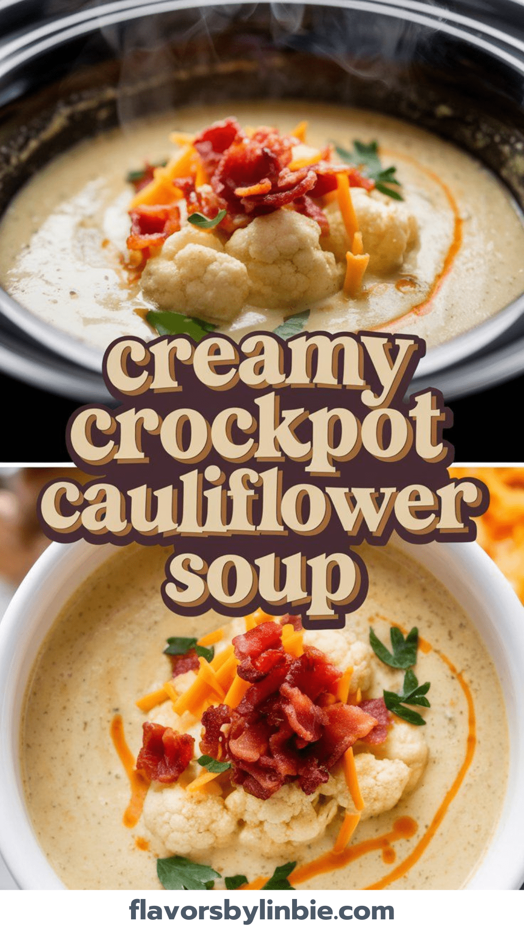 Creamy Crockpot Cauliflower Soup