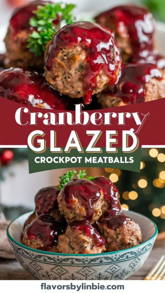 Cranberry Glazed Crockpot Meatballs