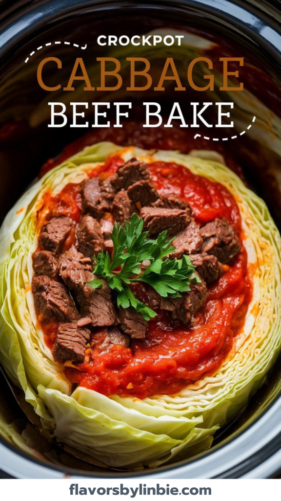 Crockpot Cabbage Beef Bake