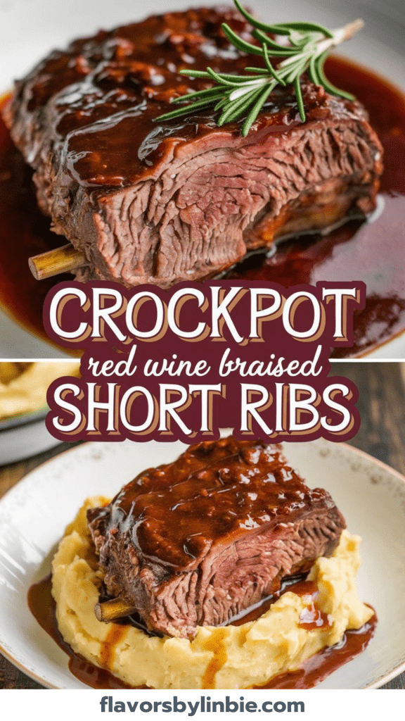 Crockpot Red Wine Braised Short Ribs