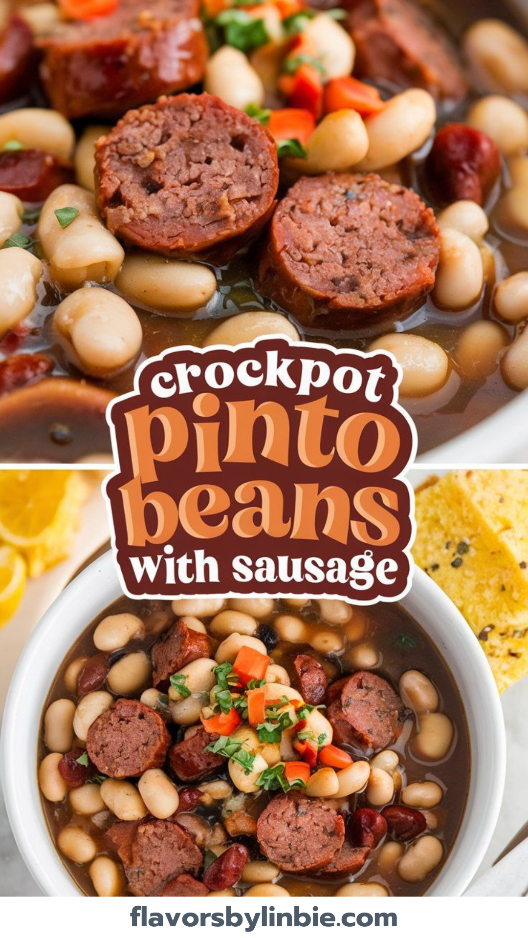 Crockpot Pinto Beans with Sausage