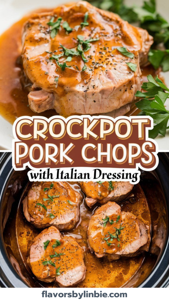 Crockpot Pork Chops with Italian Dressing