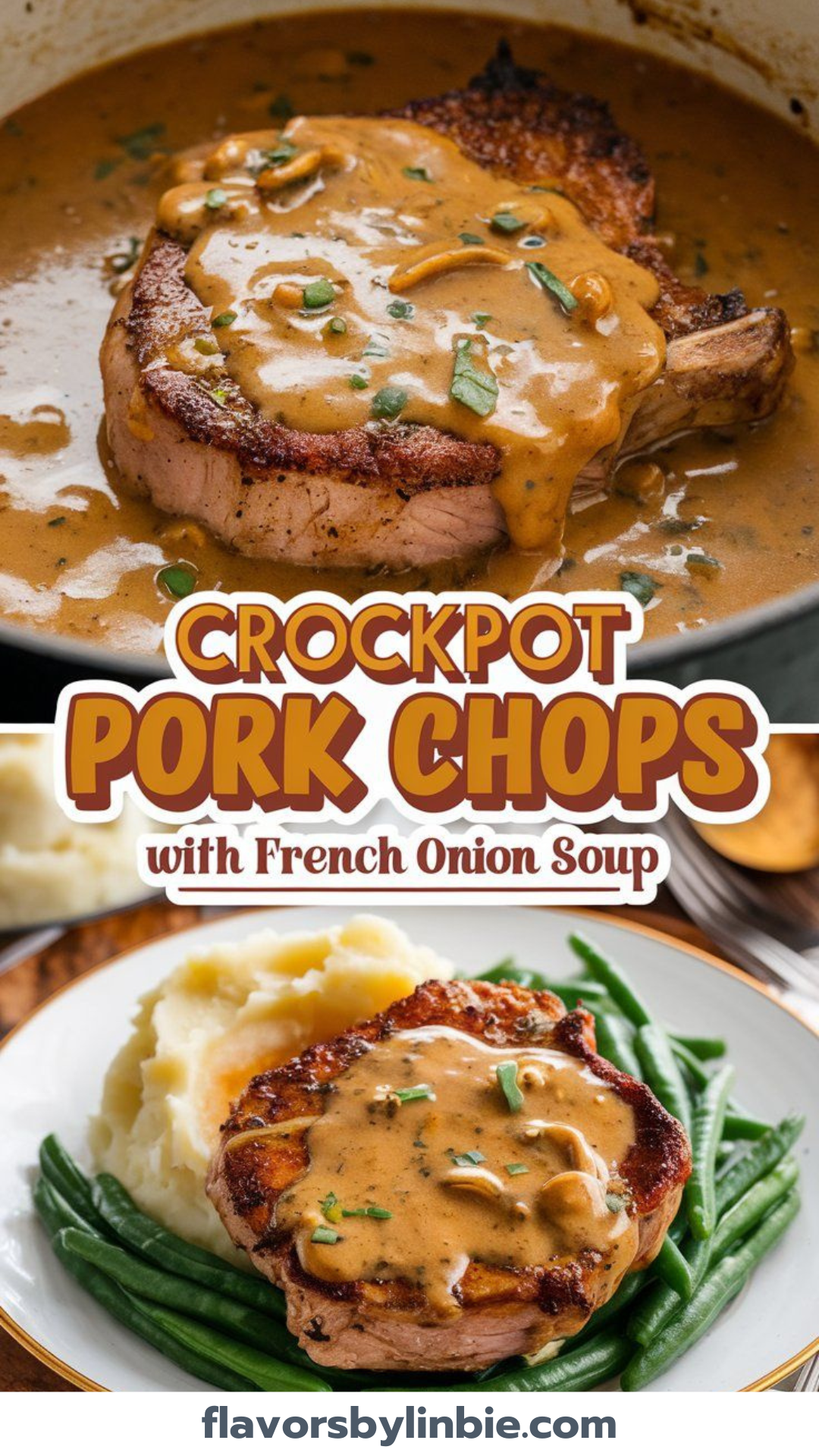 Crockpot Pork Chops with French Onion Soup