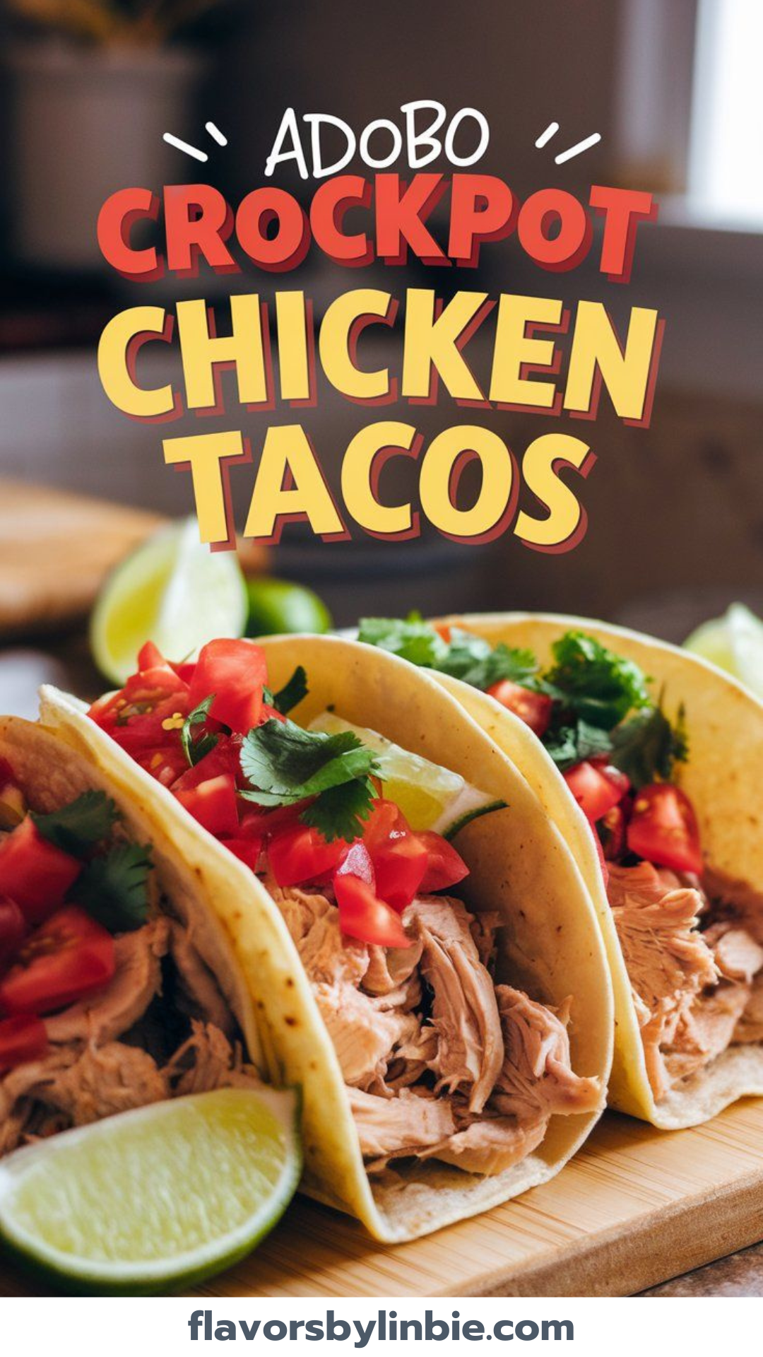 Adobo Crockpot Chicken Tacos