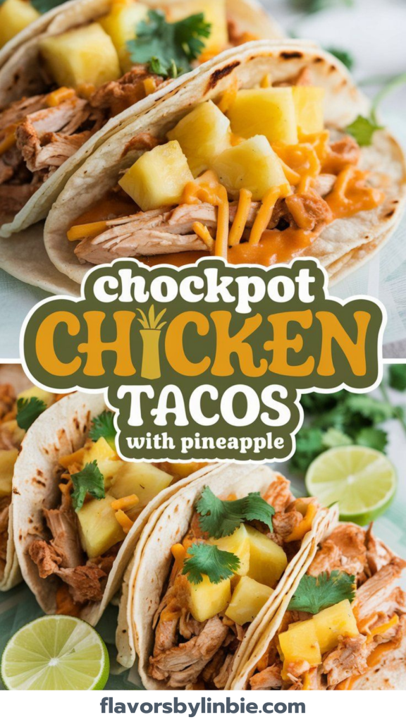 Crockpot Chicken Tacos with Pineapple