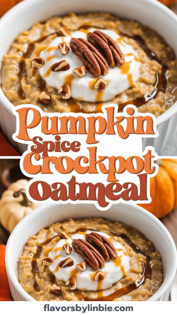 Pumpkin Spice Crockpot Oatmeal