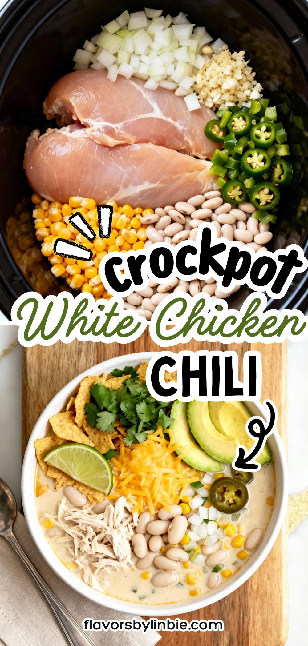 Easy Crockpot White Chicken Chili