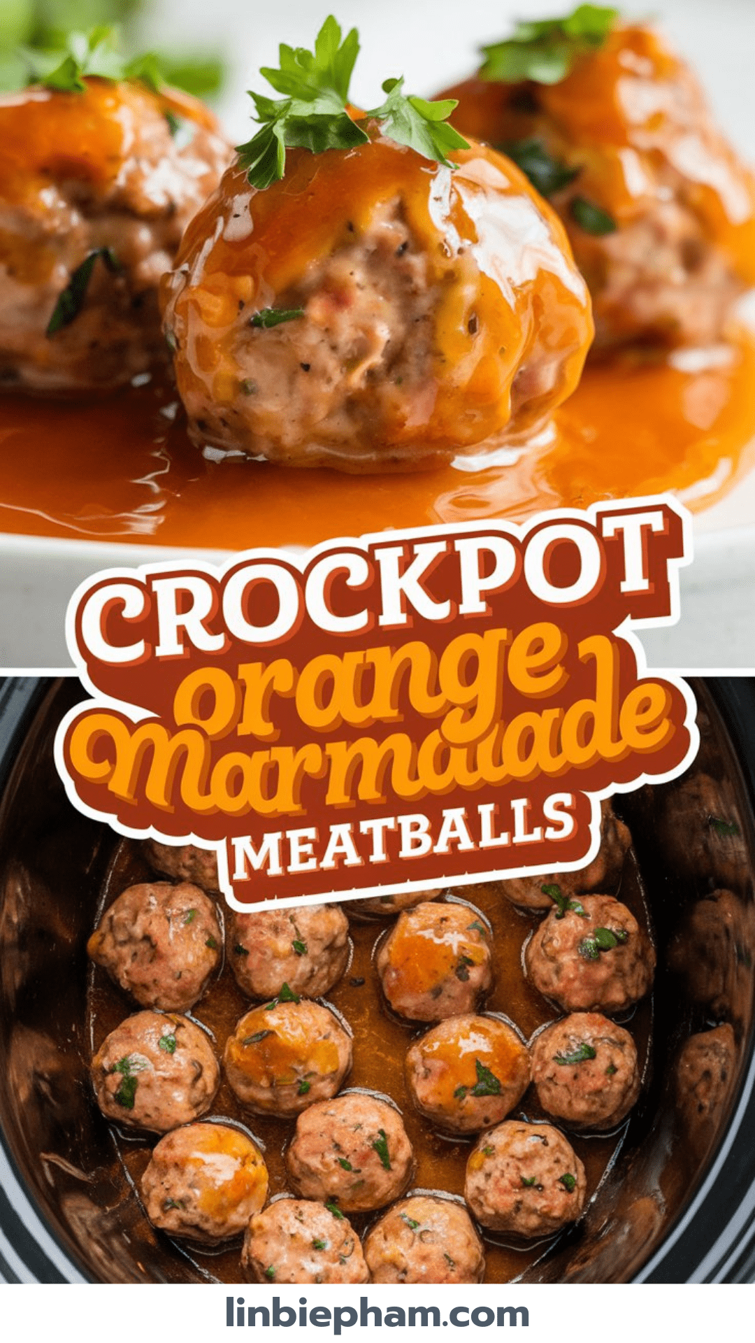 Sweet & Tangy Crockpot Orange Marmalade Meatballs