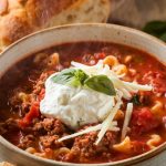 Crockpot Lasagna Soup with Ground Beef 1