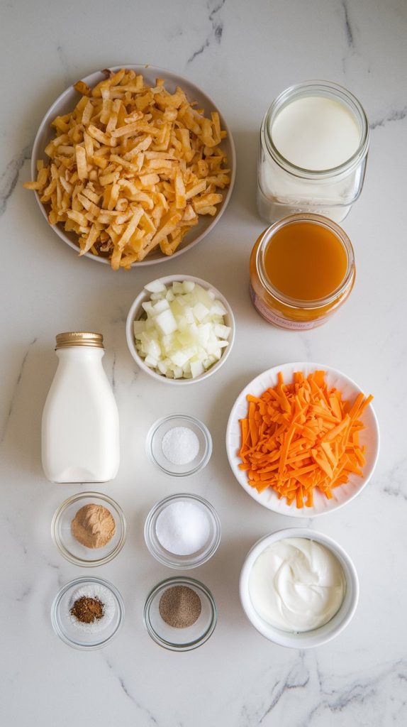 all ingredients for crockpot potato soup