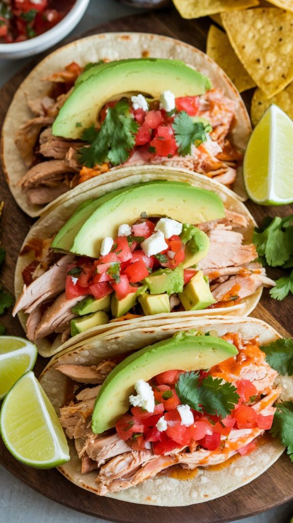 Mexican-Style Crockpot Chicken Tacos 1