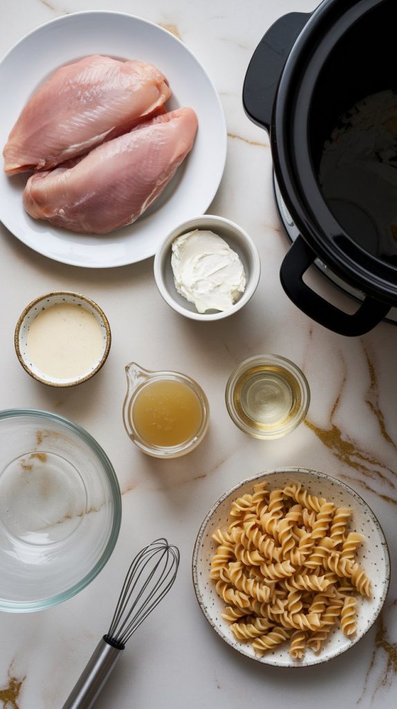 all ingredients for Crockpot Angel Chicken