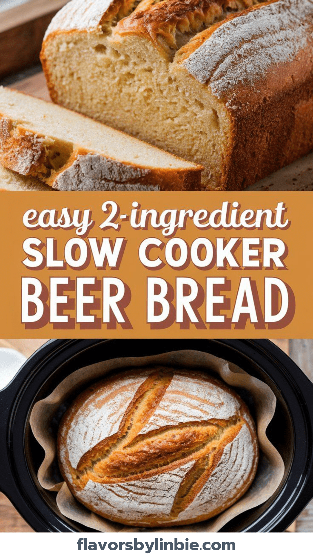 Easy 2-Ingredient Slow Cooker Beer Bread