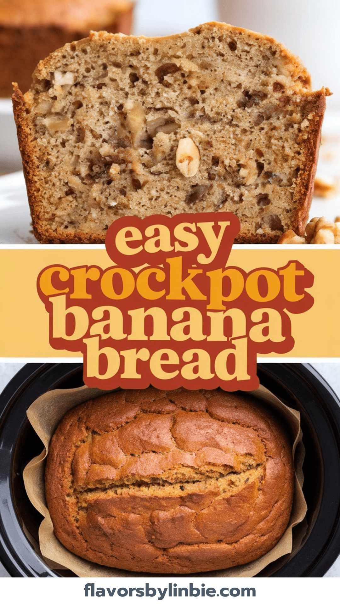 Easy Crockpot Banana Bread