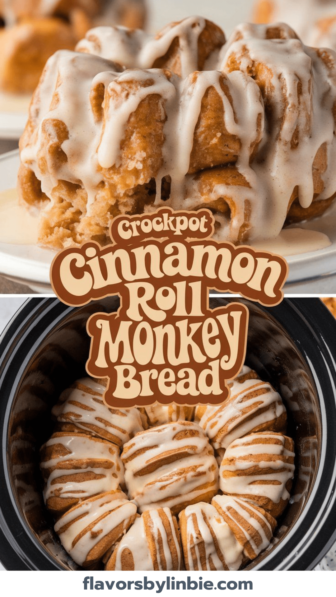 Crockpot Cinnamon Roll Monkey Bread