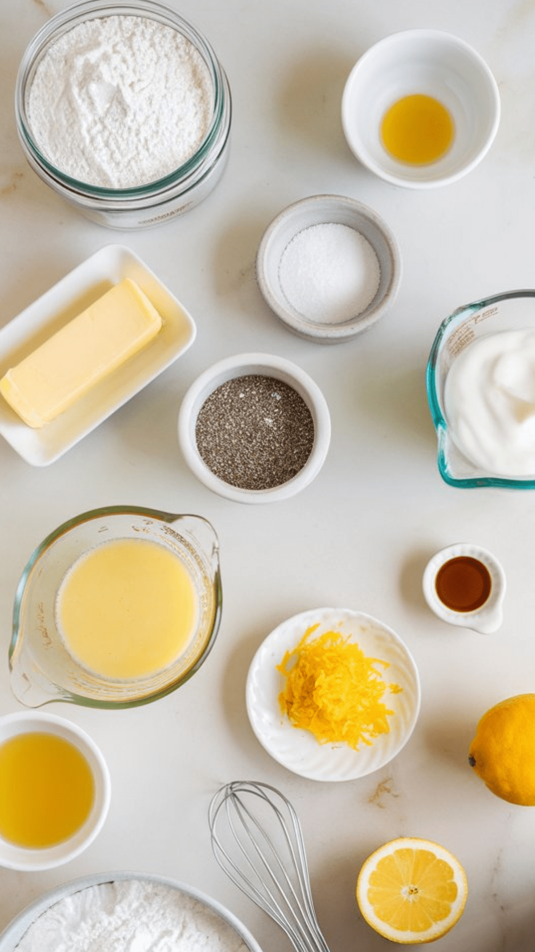 All the ingredients to make Crockpot Lemon Poppy Seed Bread