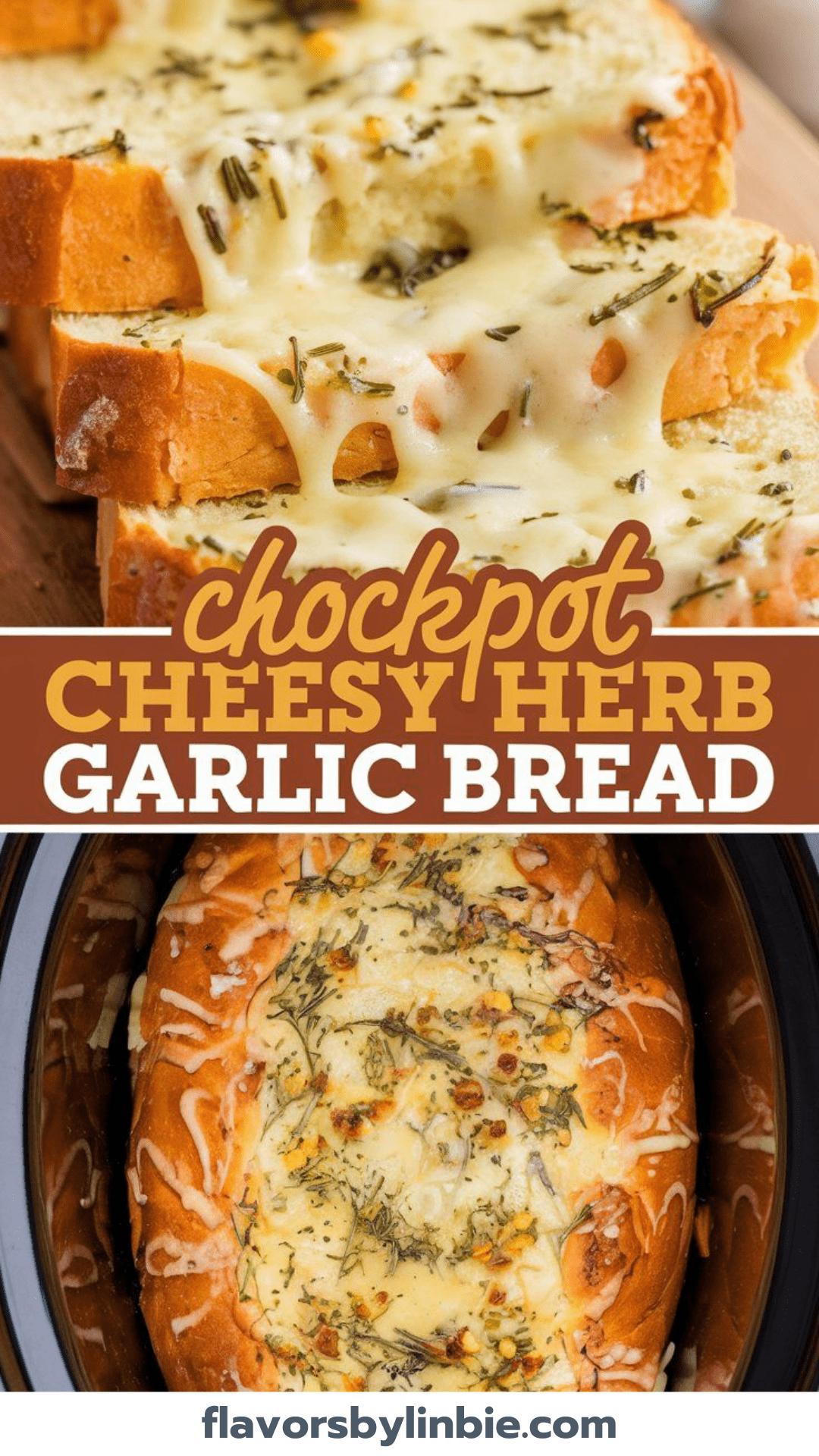 Crockpot Cheesy Herb Garlic Bread