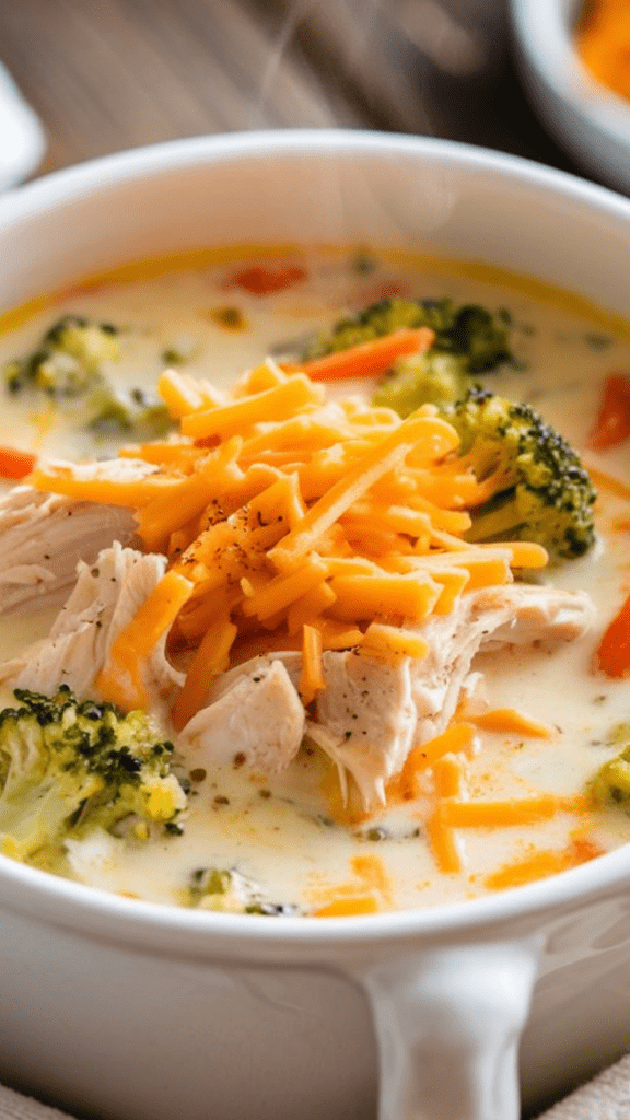 Crockpot Chicken Broccoli Cheese Soup