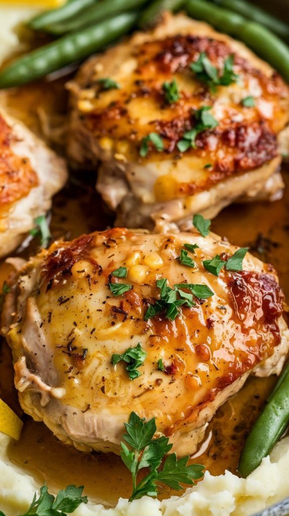 Crockpot Lemon Garlic Butter Chicken