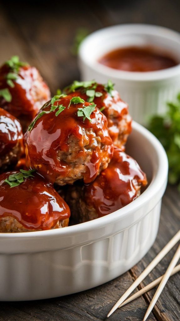 Honey BBQ Meatballs in the Slow Cooker