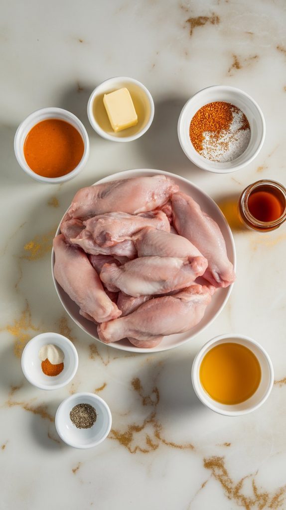 ingredients for crockpot buffalo ranch chicken wings