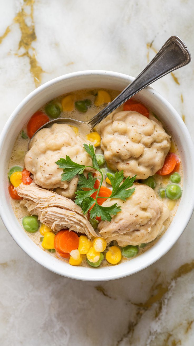 Easy Crockpot Chicken and Dumplings