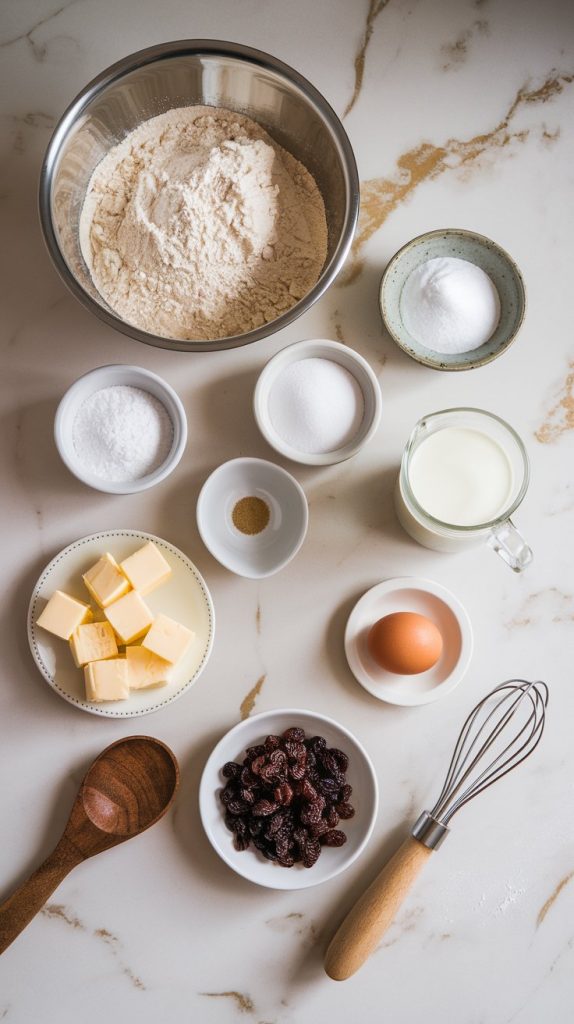 all ingredients for crockpot Irish soda bread