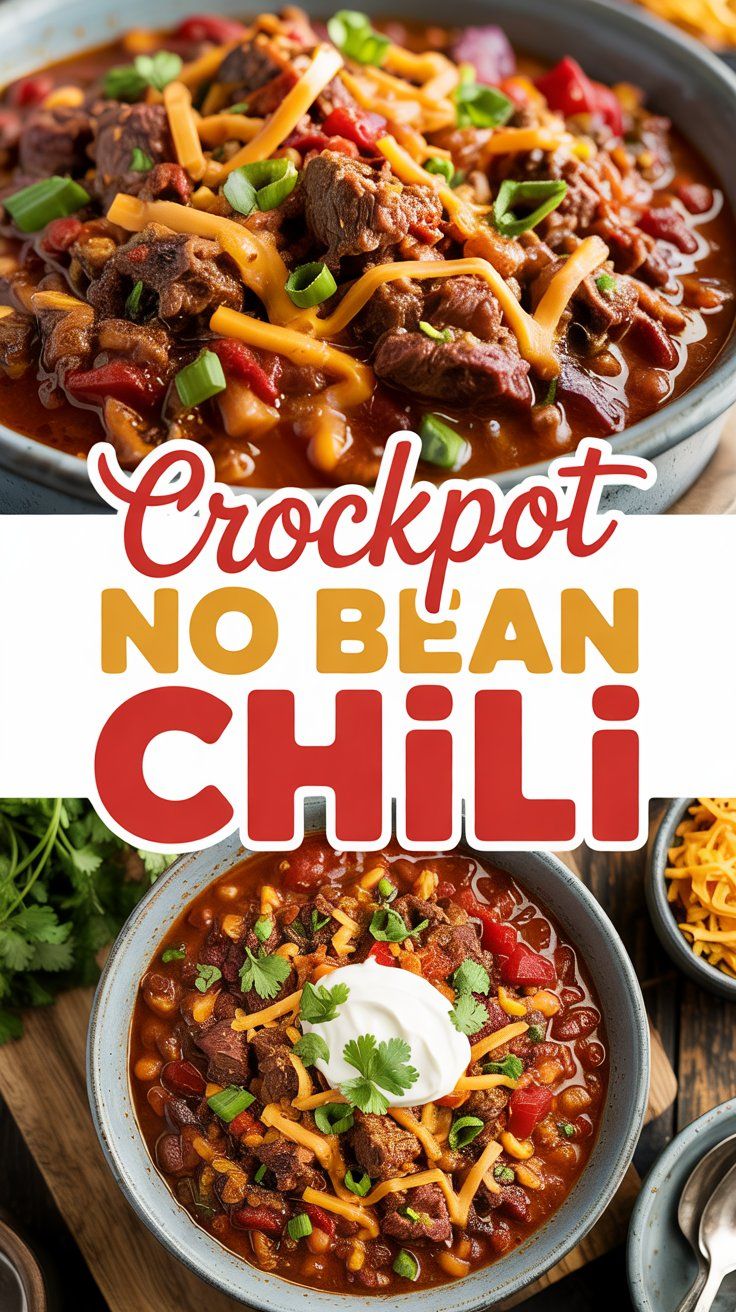 Crockpot No Bean Chili