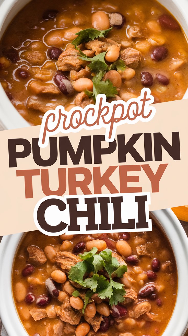 Crockpot Pumpkin Turkey Chili