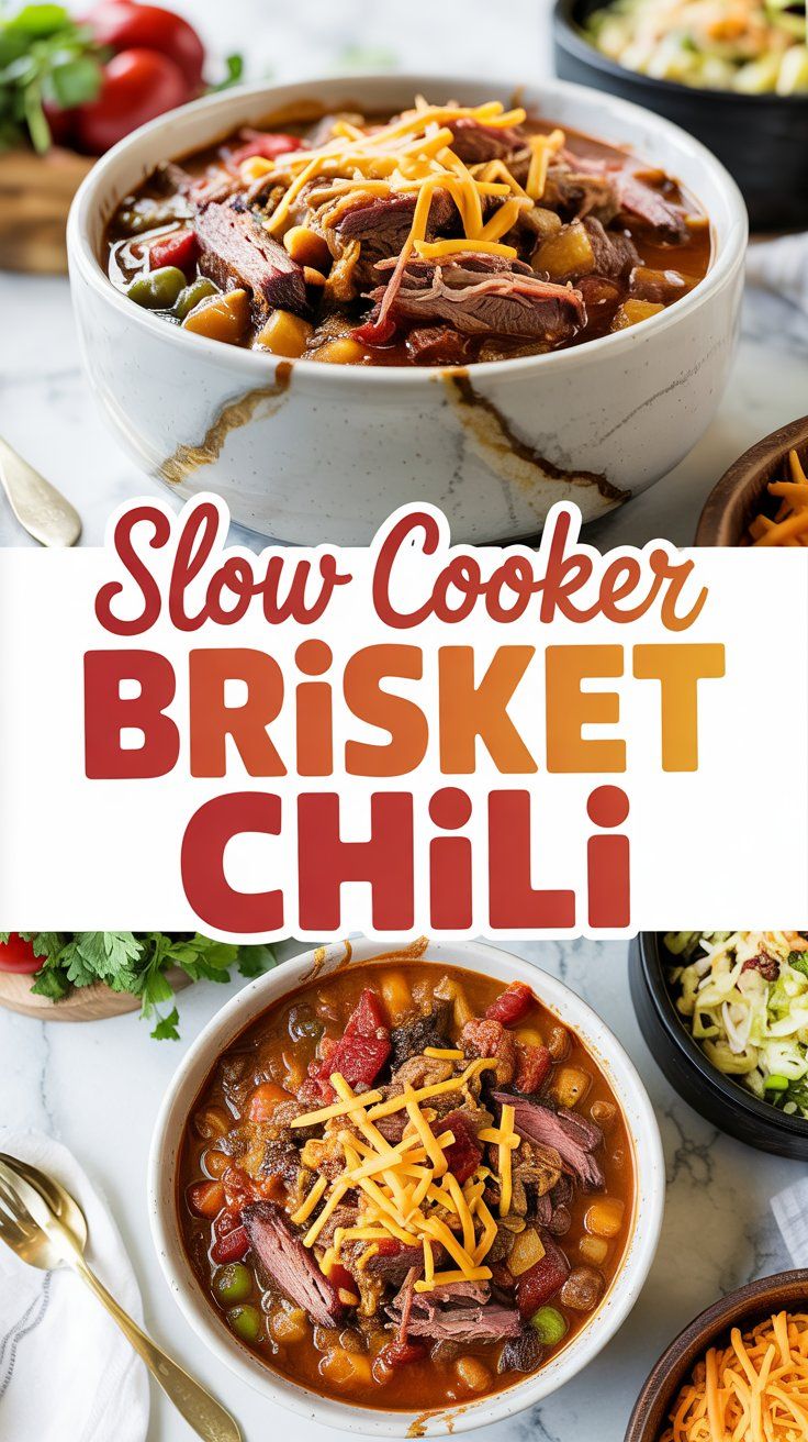 Slow Cooker Brisket Chili