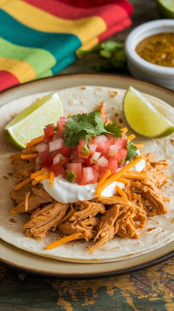 Crockpot Chicken Tacos with Green Chile