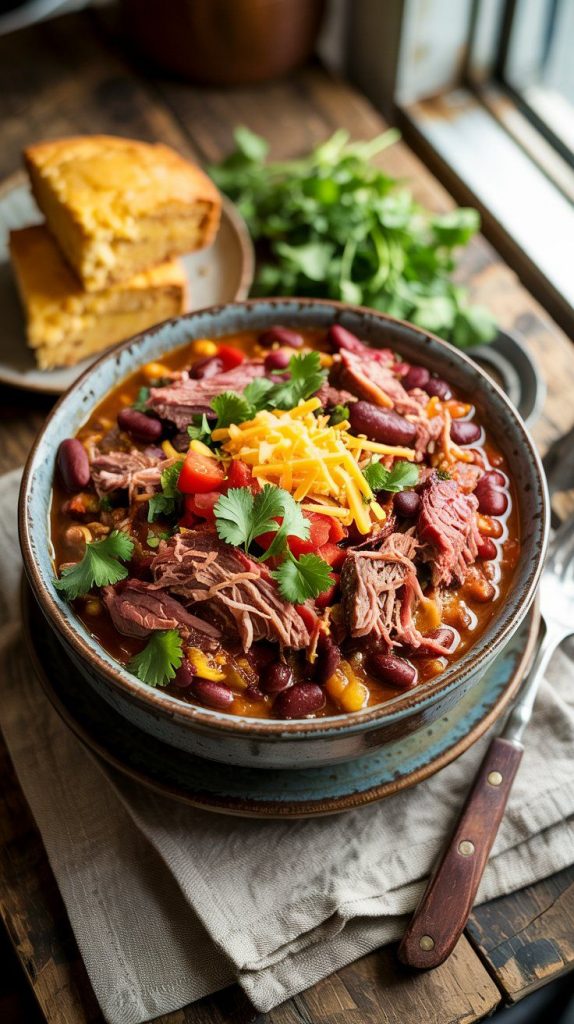 Slow Cooker Brisket Chili