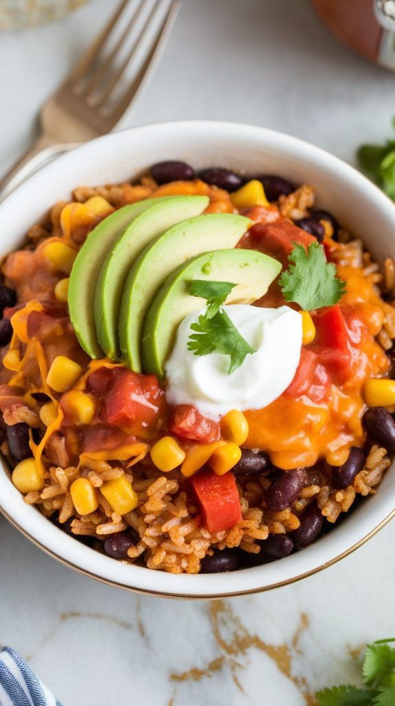 Slow Cooker Chicken Burrito Bowls