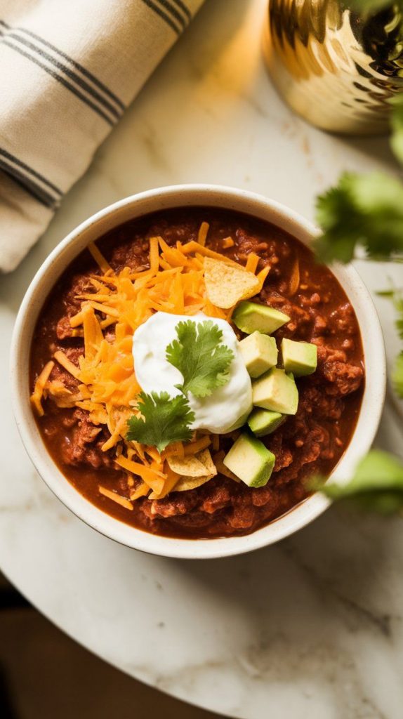 Slow Cooker Lentil Taco Chili