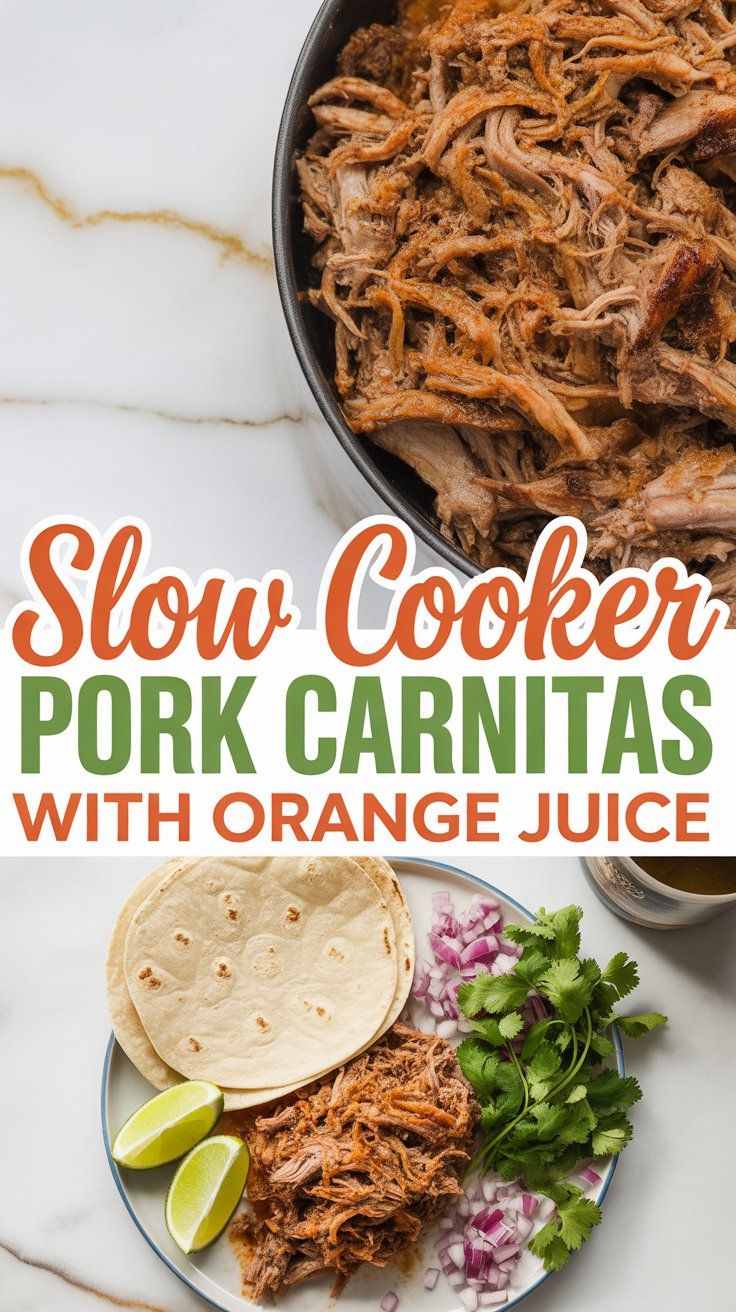 Slow Cooker Pork Carnitas with Orange Juice