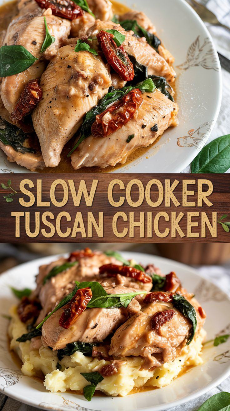Slow Cooker Tuscan Chicken
