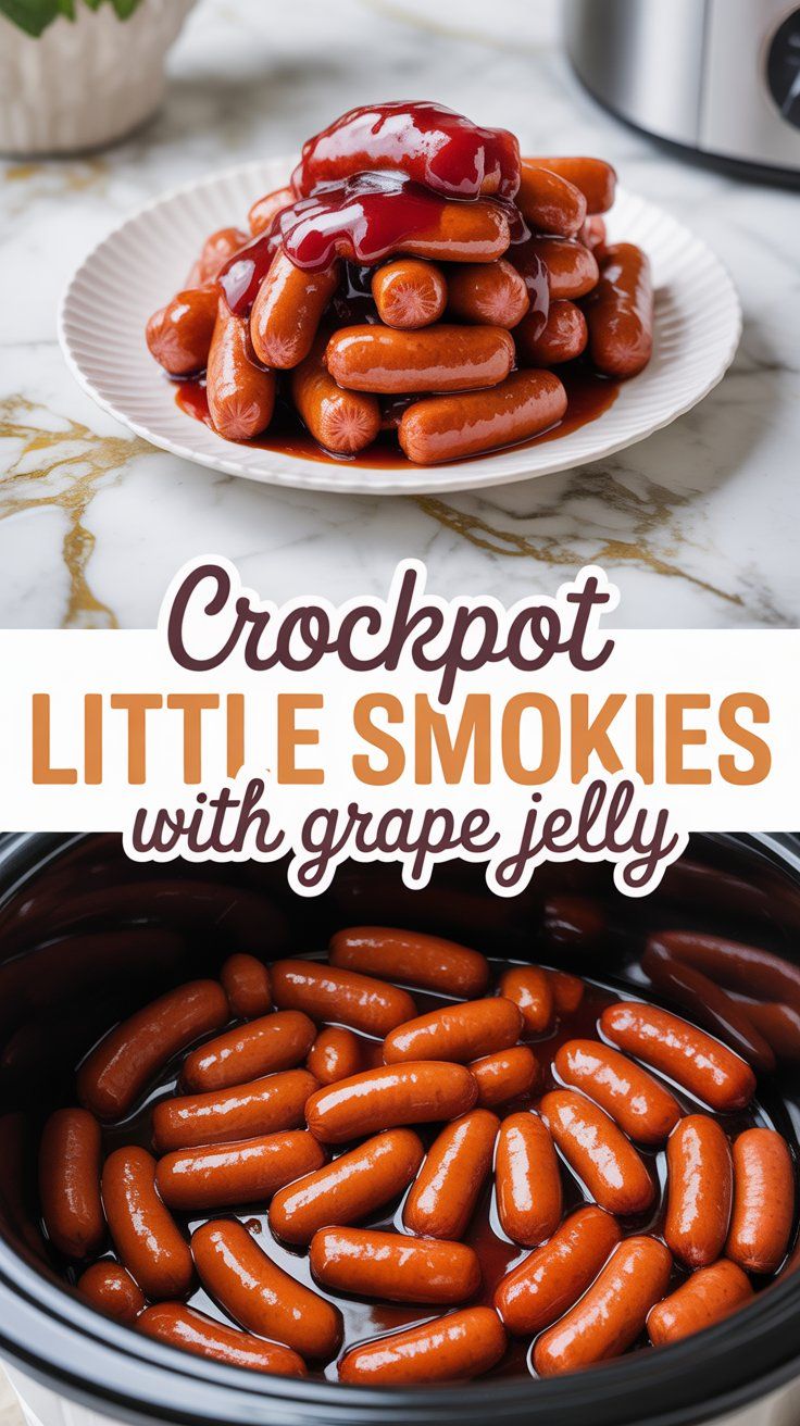 Crockpot Little Smokies with Grape Jelly