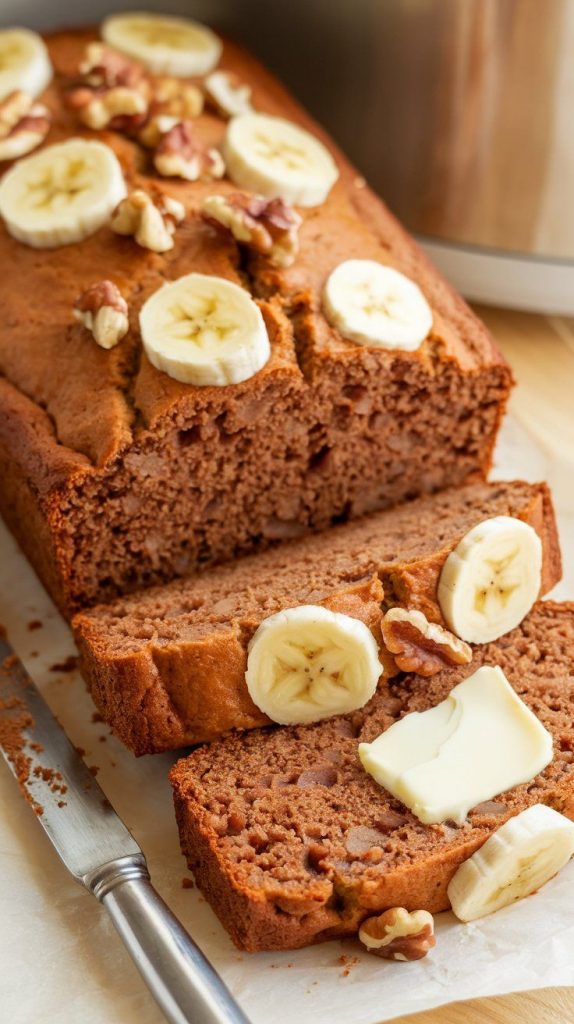 Easy Crockpot Banana Bread