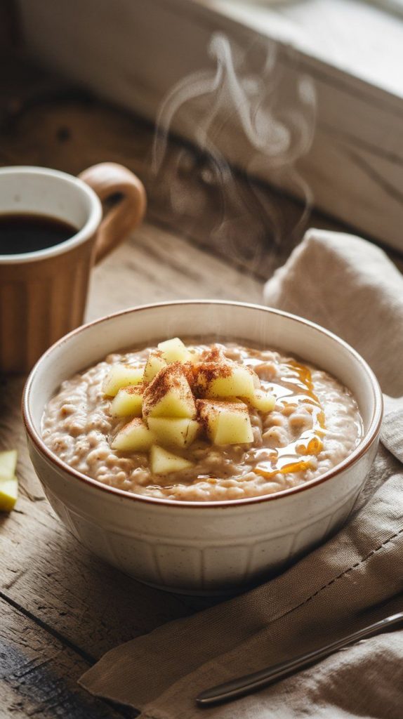 Overnight Crockpot Apple Cinnamon Oatmeal